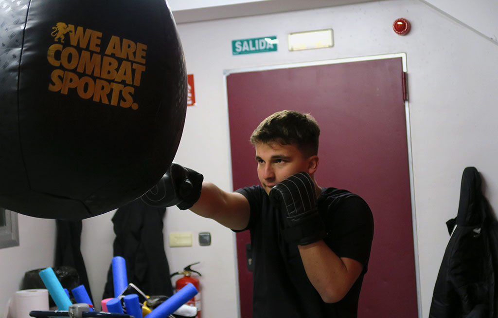 alumno de boxeo